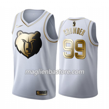 Maglia NBA Memphis Grizzlies Jae Crowder 99 Nike 2019-20 Bianco Golden Edition Swingman - Uomo